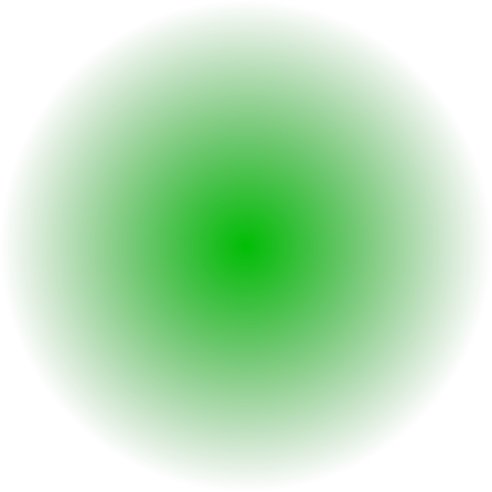 green glowing blured circle